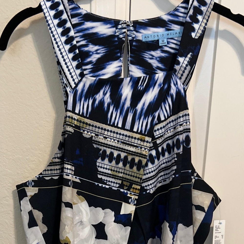 Antonio Melani Nuri sleeveless mixed media dress - Picture 3 of 4